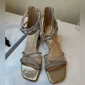 Elegant Gold Strappy Sandals